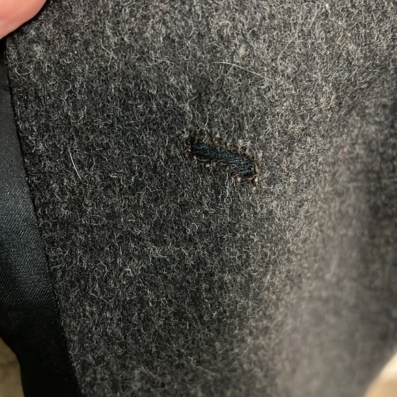 ISAAC MIZRAHI VINTAGE MERINO WOOL UNION MADE PEA COAT 6 - Picture 14 of 17